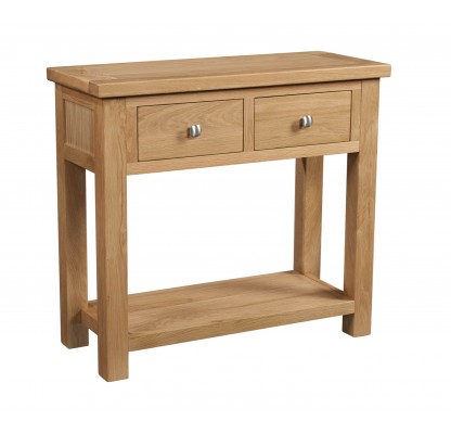 Dorset Oak Console Table with 2 Drawers